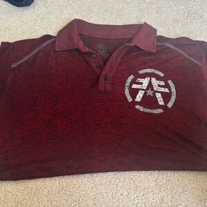 American Fighter Maroon Polo Shirt with Graphic